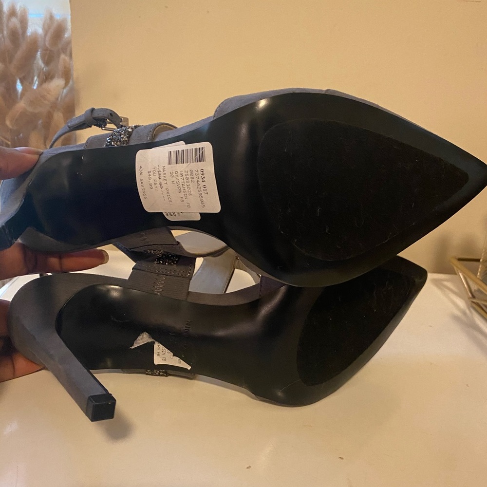 Nine West Gray Strappy Heels - Picture 8 of 10
